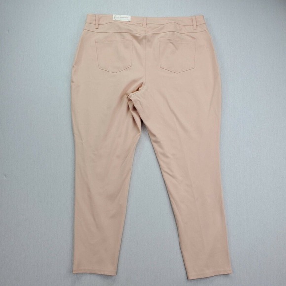 CC - Cato Casual Ankle Pants Women 24W Solid Light Pink Contemporary Stretch NWT - Picture 2 of 10